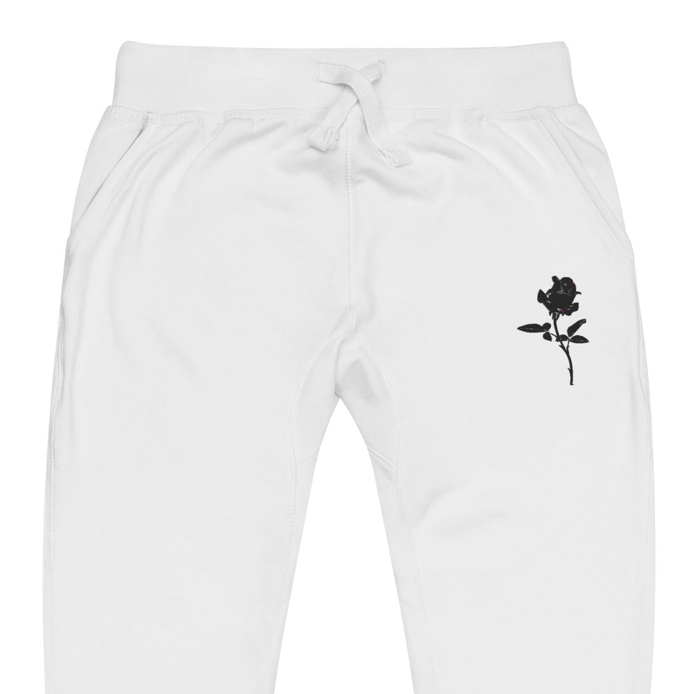 Rose Embroidered Sweatpants - Brayelle